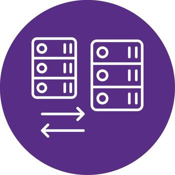 marcha atrás apoderado icono línea multi circulo vector