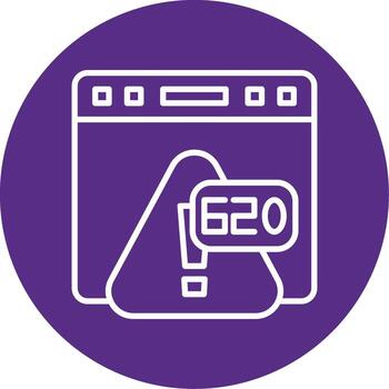 Error 620 Third Party Auth Timeout Line Multi Circle vector