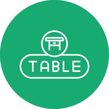 crear mesa botón línea multi circulo vector