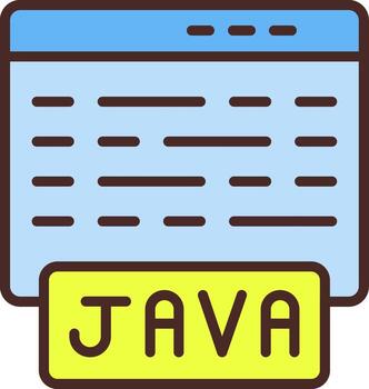 Java tecnología estilizado formar vector