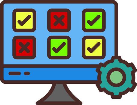 Testing Modern Color Symbol vector