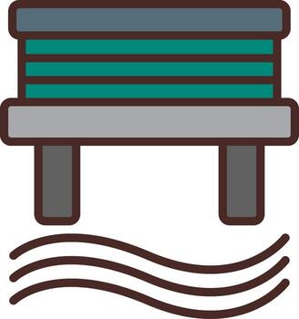 Water Bridge App-Based UI Graphic vector