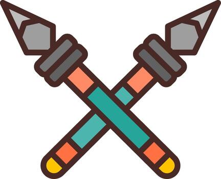 Spear Color Block Badge vector