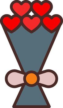 Bouquet 3D Interface Shape vector