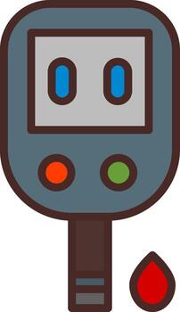 Glucose Meter Smooth App Visual vector