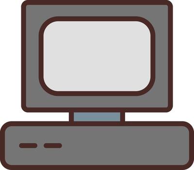 Old Computer App Focused Design vector