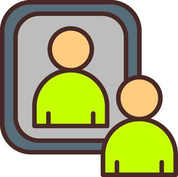 Self Reflection Coded UI Symbol vector