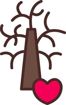 hug Tree Gradient Style Element vector