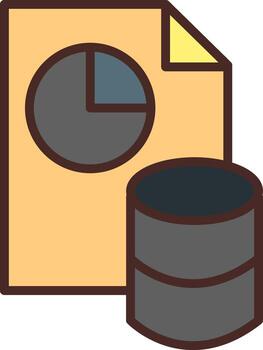 Pie Chart Vibrant Visual Object vector