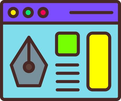 Ui Design Sharp Edge Visual vector