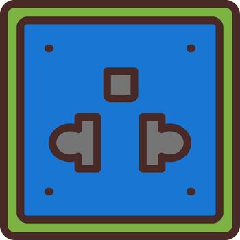 enchufe agudo borde visual vector