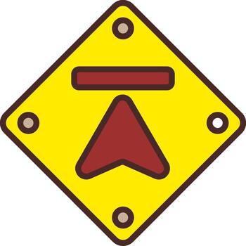 Upwards Arrow Custom Line Element vector