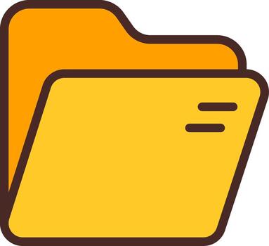 Open Folder 3D Rendered Symbol vector