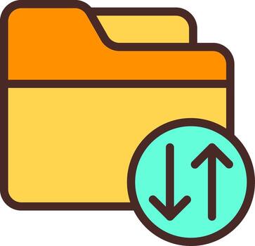 Folder Sort Pixel Grid Artwork vector