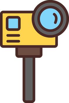 Action camera Flat UI Form vector