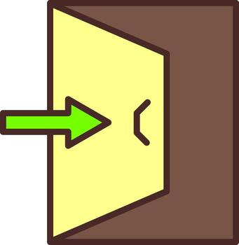 salida puerta sensible aplicación forma vector