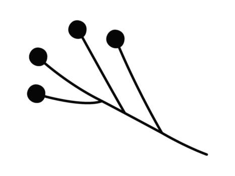 Abstract Branch with Circles vector