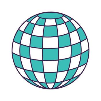 geométrico globo con cuadrícula modelo vector