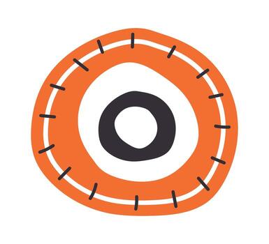 resumen circular modelo con puntadas vector