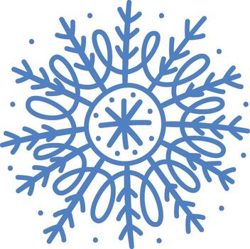 Intricate Snowflake with Geometric Patterns vector