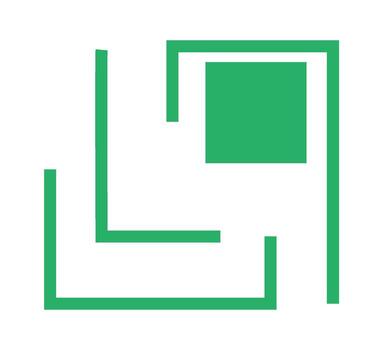 Geometric Square with Angular Lines vector