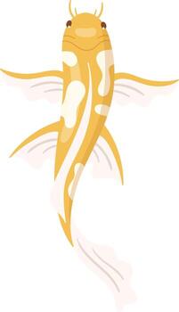 Smiling Fish with Flowing Fins vector