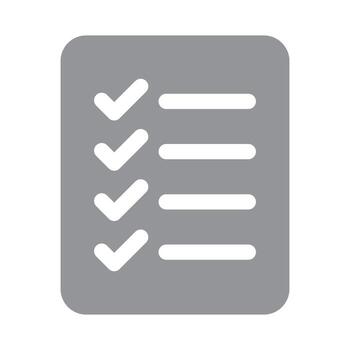 simple checklist or to-do list icon representing planning, checklist icon, task management, and productivity for work or personal organization vector