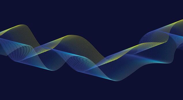 Abstract Blend Lines Wavy Design Background Blue Colorful Gradient Illustration vector