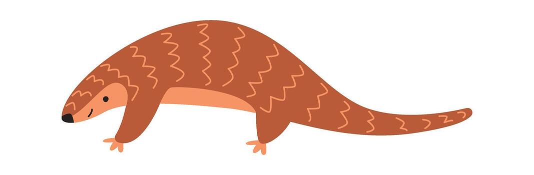 Pangolin with Zigzag Patterns vector