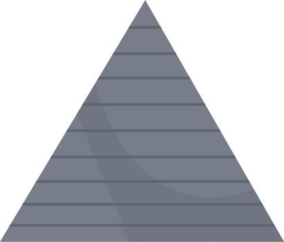 Geometric Pyramid with Horizontal Lines vector