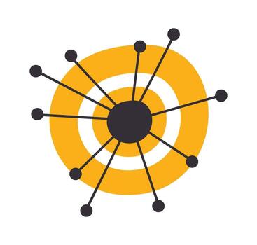 Abstract Target with Radiating Lines vector