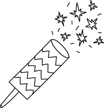 Fuegos artificiales con zigzag modelo vector