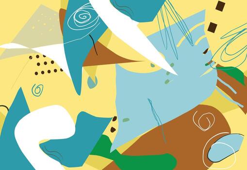 colorful abstract background with various shapes and colors vector