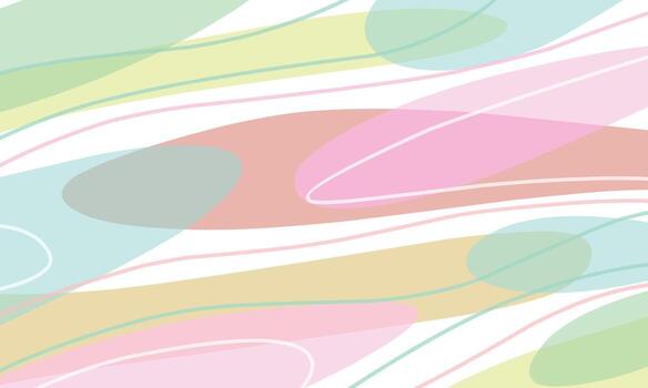 Abstract joyful pastel background with waves and swirls vector