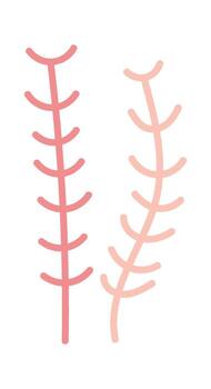 Abstract Branches with Curved Lines vector