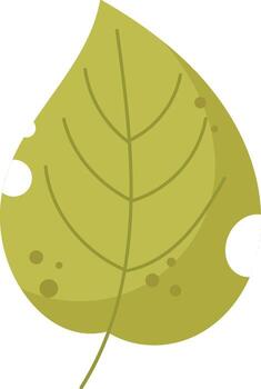 Leaf with Simple Geometric Lines vector