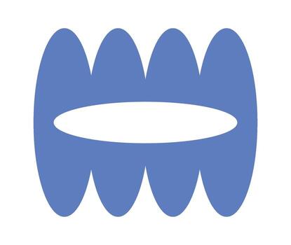 Abstract Oval and Wave Pattern vector