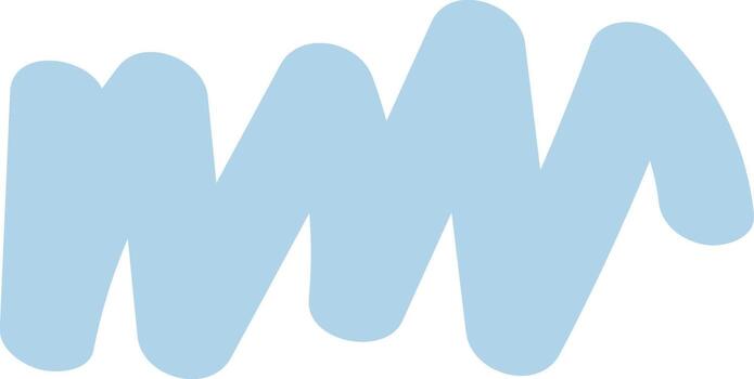 Abstract Wavy Scribble Shape vector