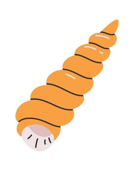 espiral cáscara con suave textura vector