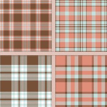 ligero gris, cacao, sonrojo y blanco sin costura modelo conjunto de 4 4 vector