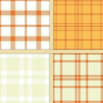 polvoriento naranja, color crudo, blanco y caramelo de azúcar con mantequilla sin costura modelo conjunto de 4 4 vector