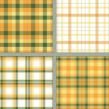 trigo, pino, mango y blanco sin costura modelo conjunto de 4 4 vector