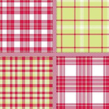 rubí, blanco, verdoso beige y crudo sin costura modelo conjunto de 4 4 vector