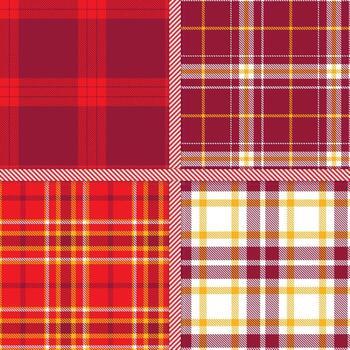 blanco, rojo vino, ámbar y rojo sin costura modelo conjunto de 4 4 vector