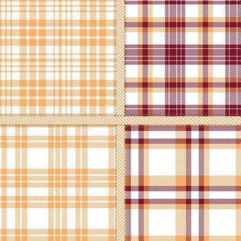 White, Apricot, Wine Red and Bland seamless pattern set of 4 vector