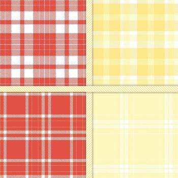 blanco, pálido rojo, huevo cáscara y trigo sin costura modelo conjunto de 4 4 vector