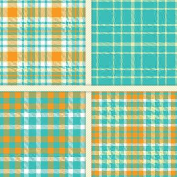 topacio, huevo caparazón, blanco y Mandarina sin costura modelo conjunto de 4 4 vector