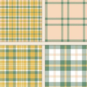 ligero mostaza, pizarra verde, blanco y ligero melocotón sin costura modelo conjunto de 4 4 vector