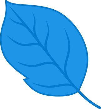 Simple Blue Leaf vector