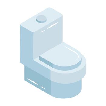 An isometric icon design of commode vector
